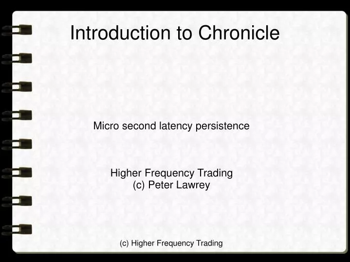 micro second latency persistence higher frequency trading c peter lawrey