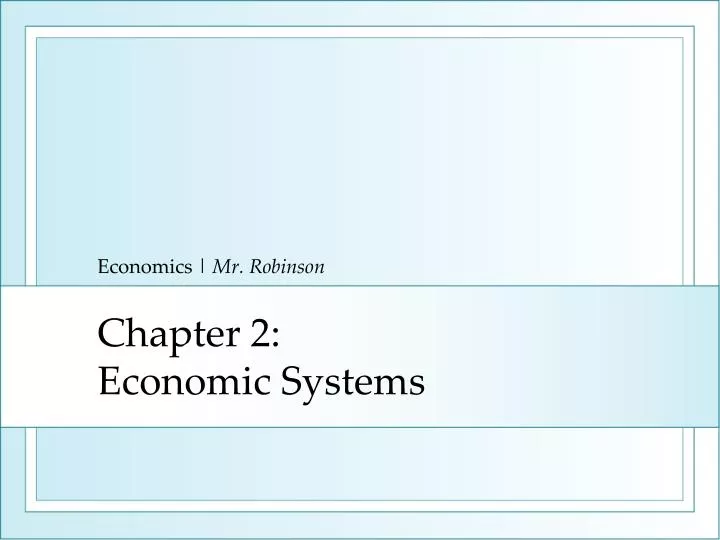 economics mr robinson