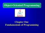 Chapter One Fundamentals of Programming - slide 1