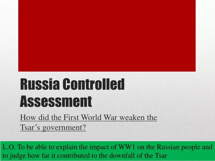 russia controlled assessment