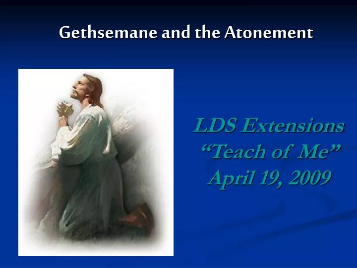 gethsemane and the atonement
