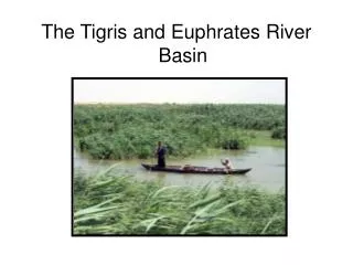 The Tigris and Euphrates River Basin