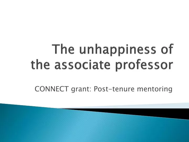 the unhappiness of the associate professor