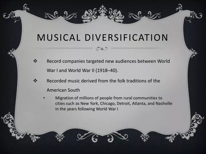 musical diversification