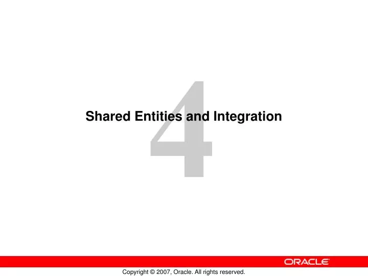 shared entities and integration