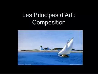 les principes d art composition
