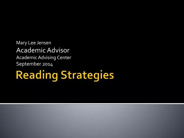 mary lee jensen academic advisor academic advising center september 2014