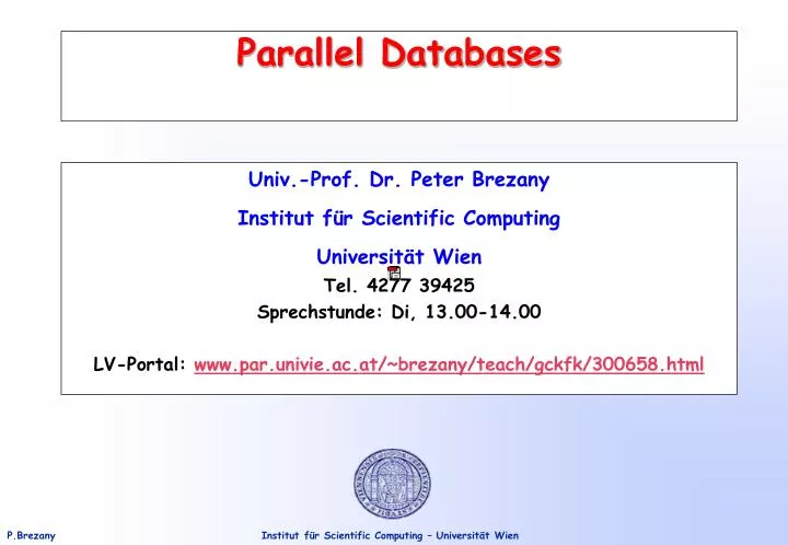 parallel databases