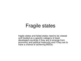 fragile states
