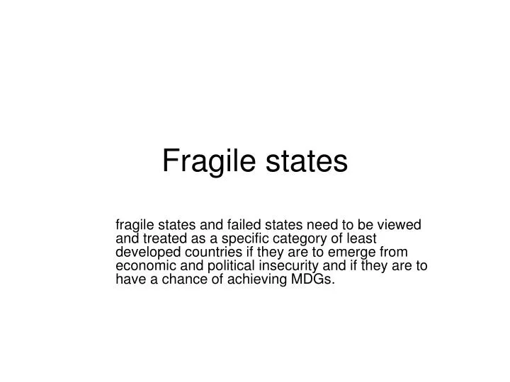 fragile states