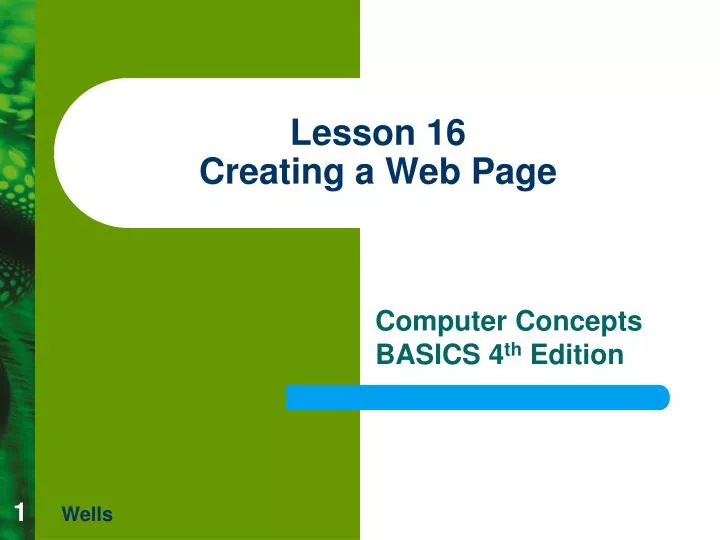 lesson 16 creating a web page