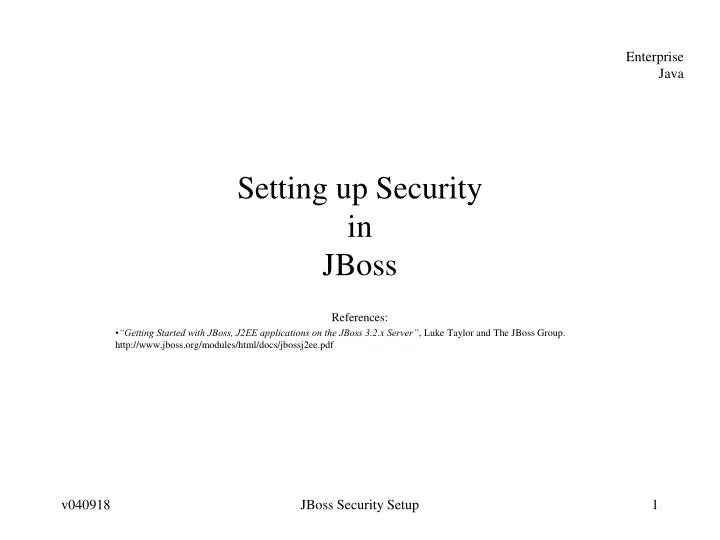 setting up security in jboss