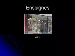 enseignes