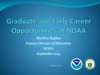 Graduate and Early Career Opportunities at NOAA