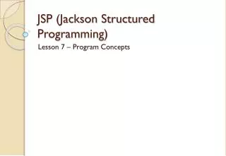 JSP (Jackson Structured Programming)