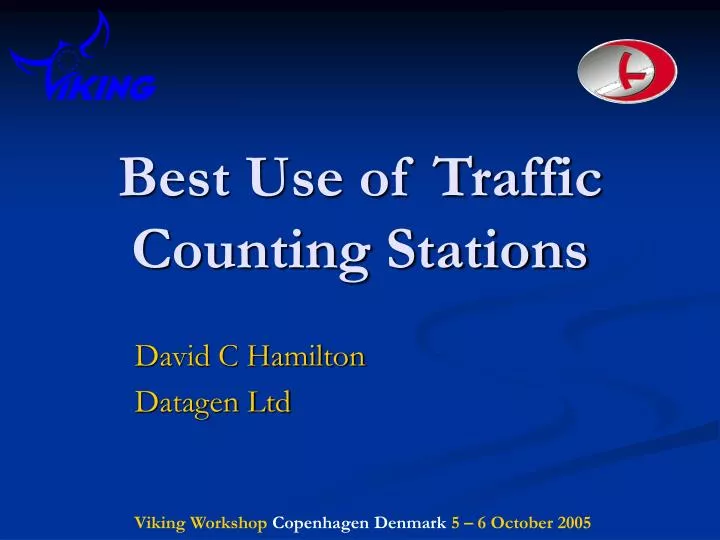 best use of traffic counting stations