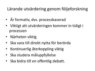 l rande utv rdering genom f ljeforskning