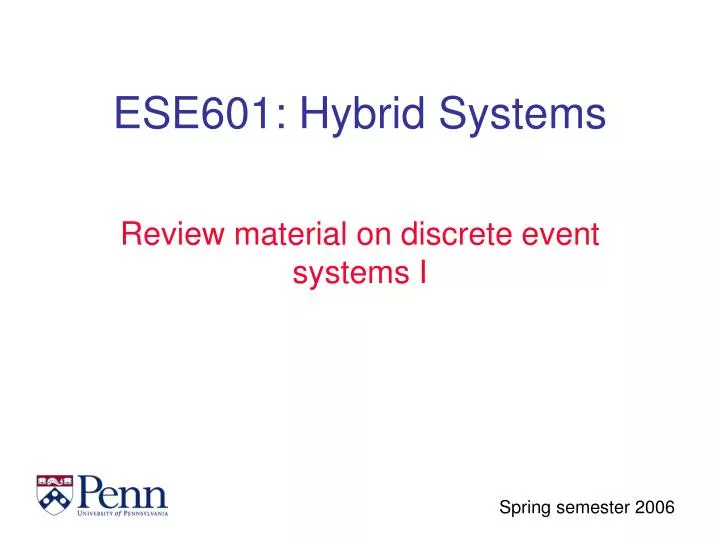 ese601 hybrid systems