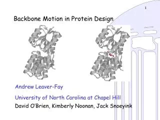 Backbone Motion in Protein Design