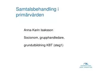 samtalsbehandling i prim rv rden