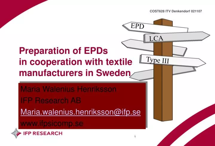preparation of epds in cooperation with textile manufacturers in sweden