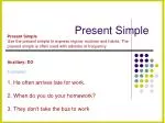Present Simple - slide 1