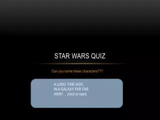 Star wars quiz