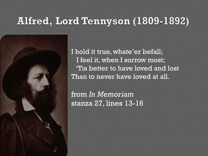 alfred lord tennyson 1809 1892