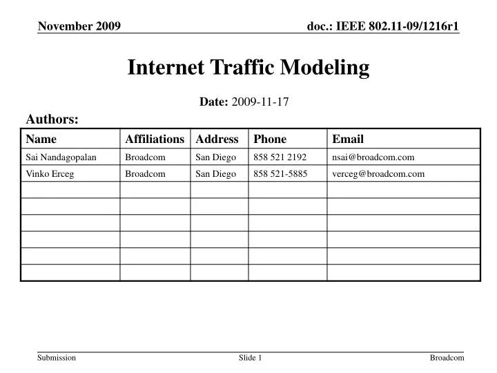 internet traffic modeling