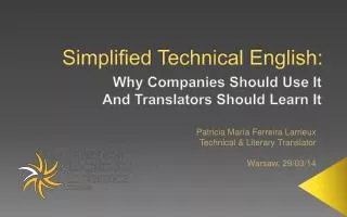 Simplified Technical English:
