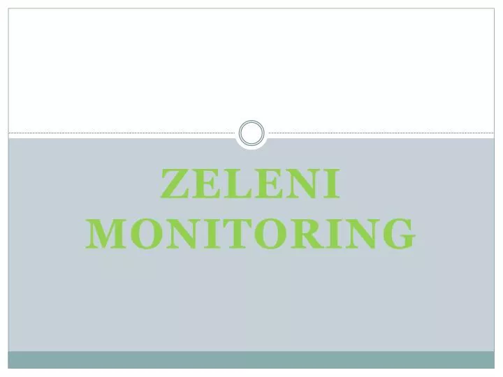 zeleni monitoring