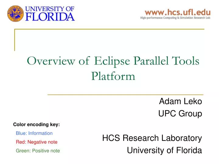 overview of eclipse parallel tools platform