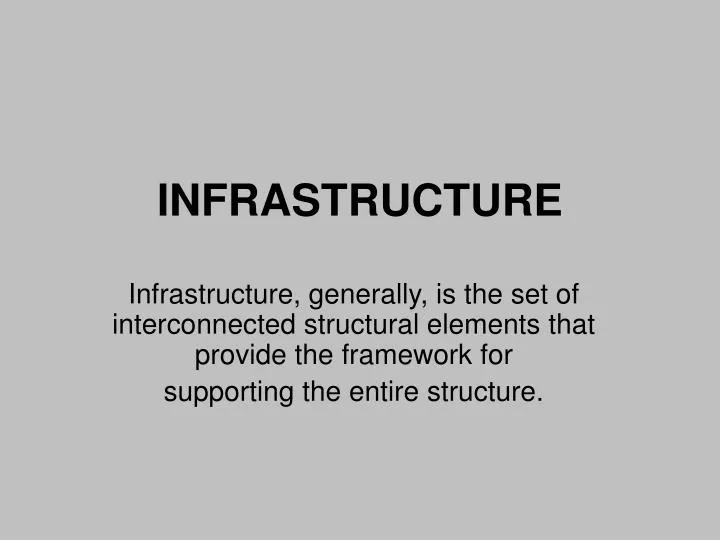 infrastructure