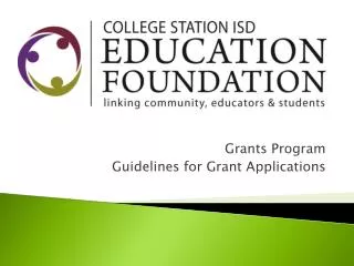 Grants Program Guidelines for Grant Applications