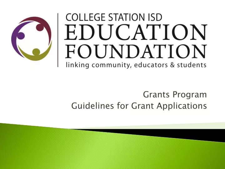grants program guidelines for grant applications