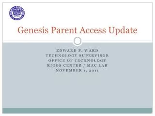 Genesis Parent Access Update