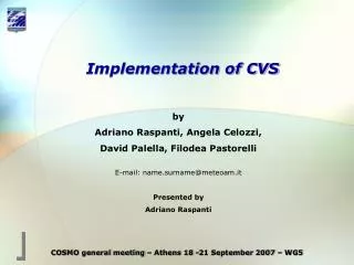 Implementation of CVS