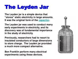 The Leyden Jar