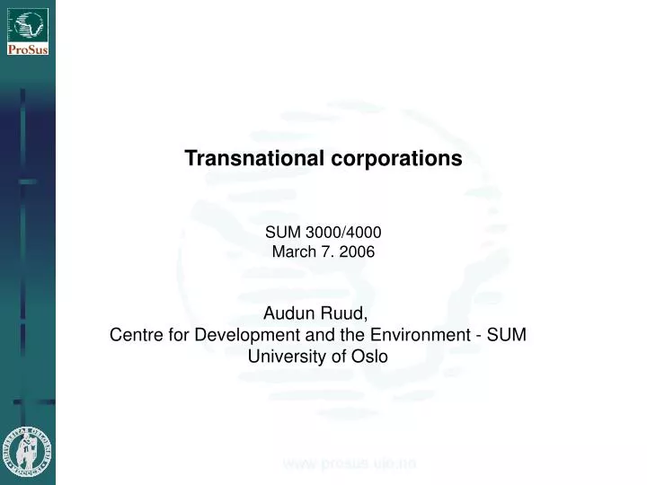 transnational corporations sum 3000 4000 march 7 2006