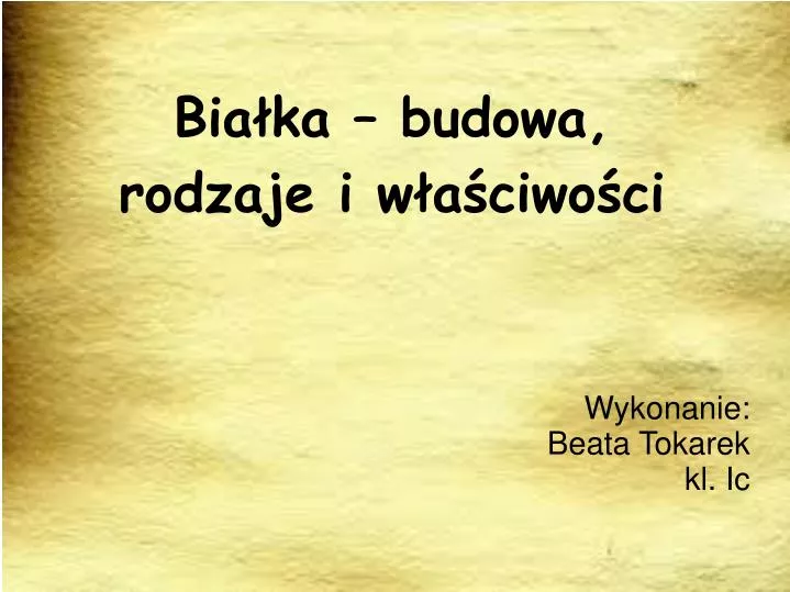 wykonanie beata tokarek kl ic