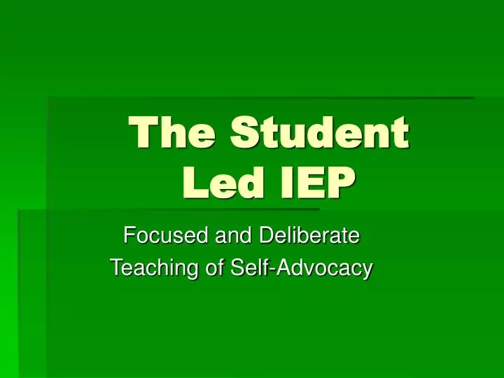 the student led iep
