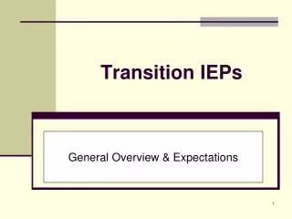 Transition IEPs