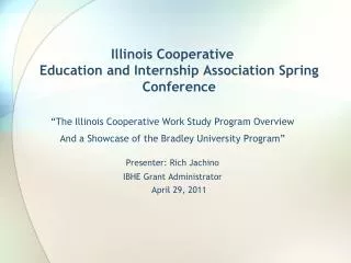 Illinois Cooperative Education and Internship Association Spring Conference