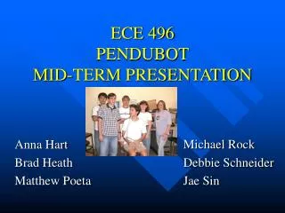 ECE 496 PENDUBOT MID-TERM PRESENTATION