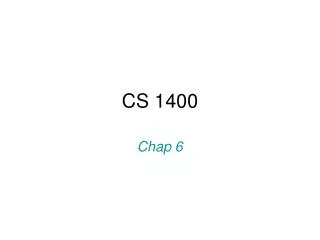 CS 1400