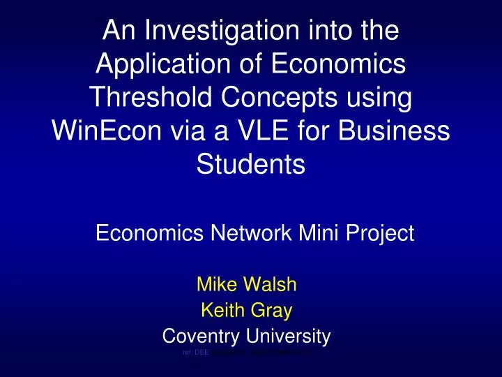 mike walsh keith gray coventry university ref dee winthresh3 sept 07 ver4 u l d
