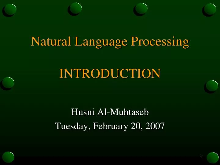 natural language processing introduction