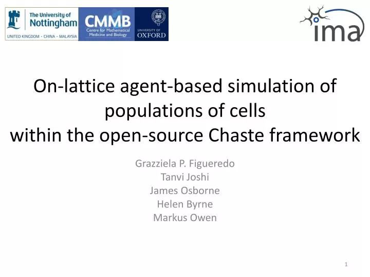 on lattice agent based simulation of populations of cells within the open source chaste framework