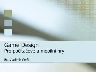 game design