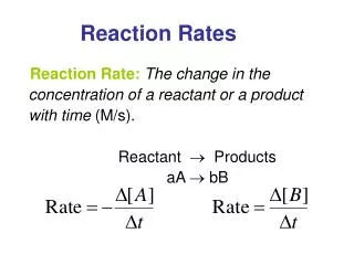 Reaction Rates